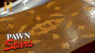 SUPER VALUABLE 1800s Desk Connected to Lincoln's Assassination (Season 8) | Pawn Stars