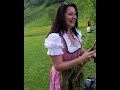 Trout Fishing In Sexily Dirndl Traditional Country Costume