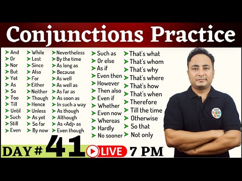 सभी Conjunctions एक ही वीडियो में। English Speaking Course Day 39 All Conjunctions in Grammar