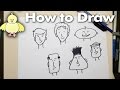 View 30 Cartoon Character Faces To Draw