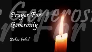 PRAYER FOR GENEROSITY with Lyrics by Bukas Palad