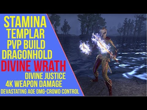 ESO Stamina Templar PVP Build & Gameplay - Divine Wrath - Dragonhold