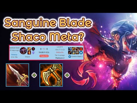 Sanguine Blade Shaco Jungle to Master [League of Legends] Full Gameplay - Infernal Shaco