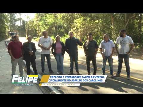 PREFEITO FELIPE E VEREADORES DE SÃO LOURENÇO DA SERRA NA ESTRADA DOS CAROLINOS.