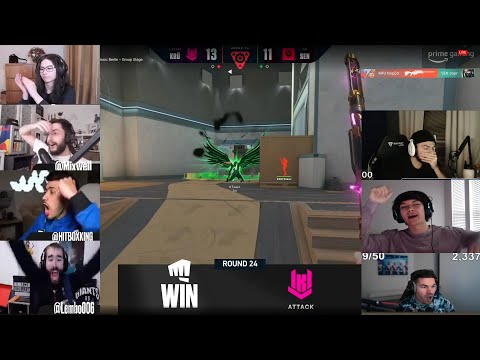 KRU ESPORTS VS SENTINELS LAST ROUND | TARIK KYEDAE MIXWELL SINATRAA JONAS & MORE REACTS