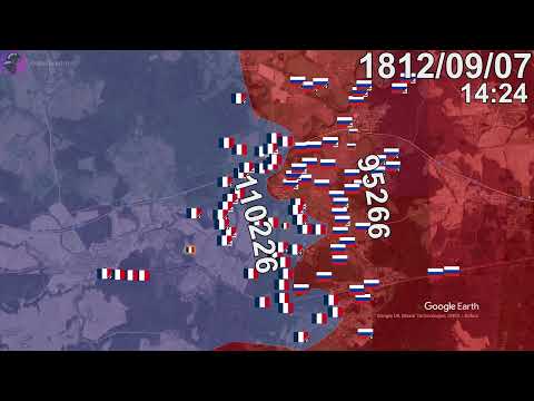 Battle of Borodino in 1 minute using Google Earth