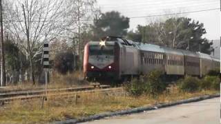 preview picture of video 'Greek Railways Macedonia - 610 & IC91 passes from Fotolivos'