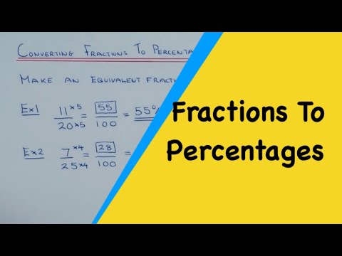 Part of a video titled How To Convert A Fraction Into A Percentage Without A Calculator.