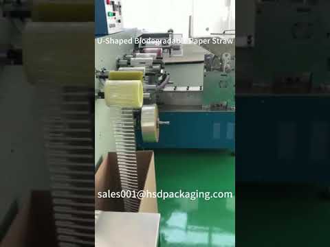 U-shaped Biodegradable U bend Paper Straws Factory