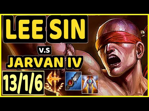 BLUERZOR (LEE SIN) vs JARVAN IV - 13/1/6 KDA JUNGLE CHALLENGER GAMEPLAY - EUW