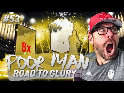 OMG I PACK A 90+ PRIME ICON and 8 WALKOUT PLAYERS!!! - POOR MAN RTG #53 - FIFA 19 Ultimate Team
