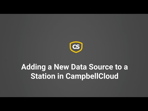 Adding a New Data Source to a Station in CampbellCloud