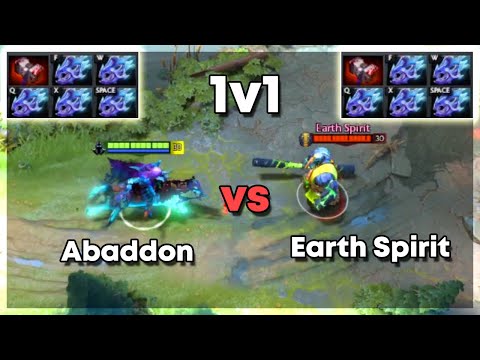Abaddon vs Earth Spirit with Basher and 5x Moonshard | Level 30 Dota 2 1v1 | Who Will Win?