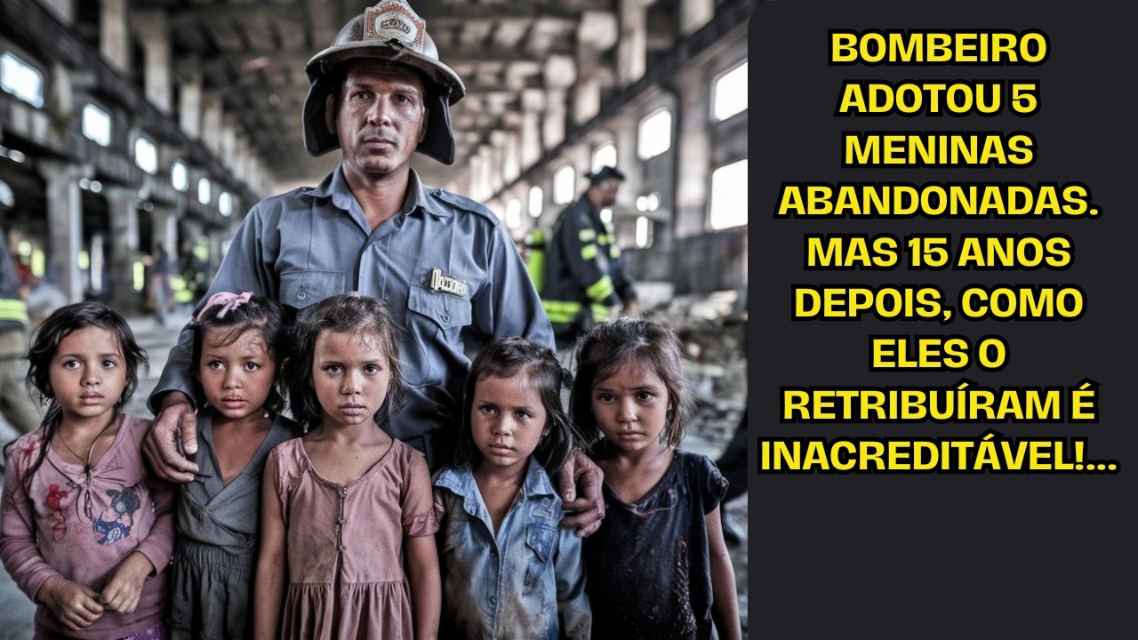 Bombeiro adotou 5 meninas abandonadas. Mas 15 anos depois, como eles o retribuíram é inacreditável!