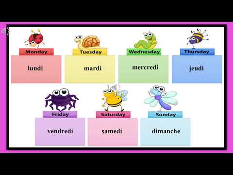 FRENCH GRADE1  Les jours de la semaine_EuroSchool_2021