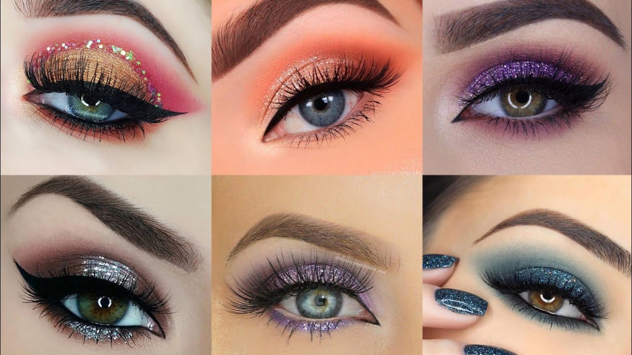 A collection of 40 best glitter makeup | glitter smokey makeup