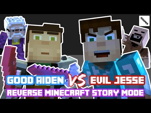 REVERSE ROLE! GOOD Aiden vs EVIL Jesse! Reverse Minecraft Story Mode