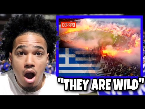 American Athlete Reacts To Greek Ultras | Are These The Most Intimidating Fans In Football?