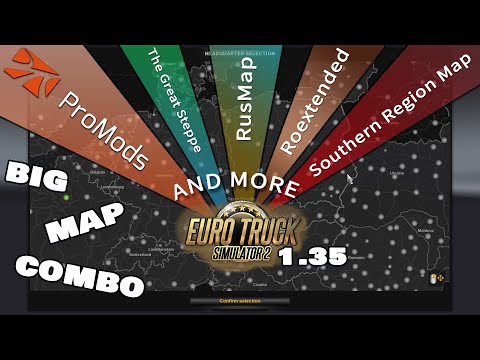 Euro Truck Simulator 2 - 1.35 - ProMods 2.41 BIG map combo and more