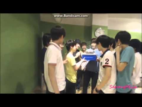 130808 Seventeen Tv - Seventeen singing Happy birthday to Seungcheol