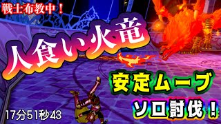 【ドラクエ10】サポ無しソロ討伐！人食い火竜　戦士安定ムーブ　17分51秒43 #ドラクエ10 #トモアキの大冒険
