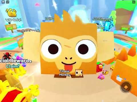 HATCHING A TITANIC MONKEY PET IN PET SIM 99 ROBLOX