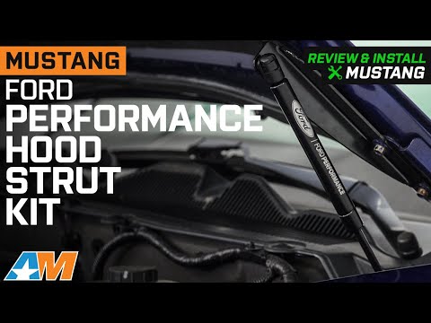 2005-2014 Mustang Ford Performance Hood Strut Kit with Ford Performance Logo Review & Install