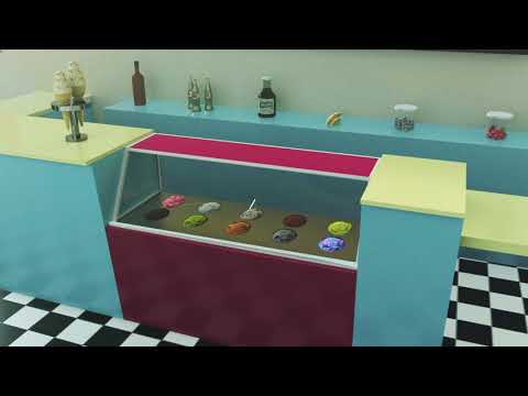 DIG4325C: 1950s Ice Cream Parlor 3D Model