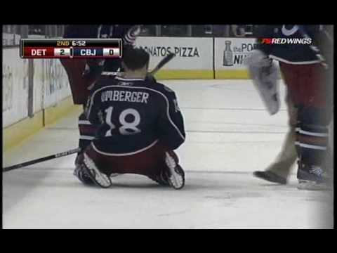 Brad Stuart Levels Umberger (wings/jackets-04/21/09