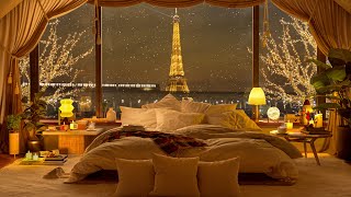 Cozy paris night smooth jazz for study and chill relaxing piano jazz music
