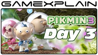 Pikmin 3 - Captain's Log: Day 3 -  Garden of Hope's Boss Battle! (Video Preview)