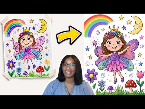 I Turned a Kid's Crayon Drawing Into a Storybook Character in 5 Minutes