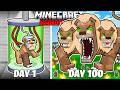 I Survived 100 Days As A MUTANT LION In HARDCORE Minecraft