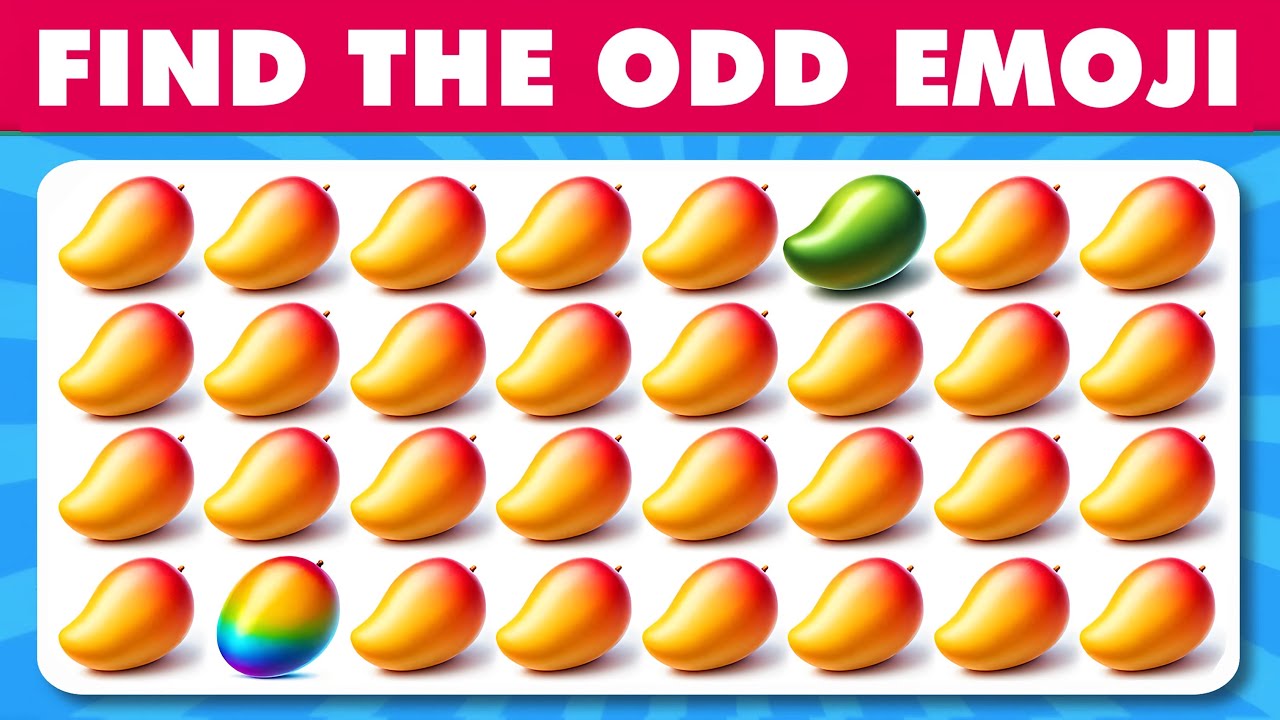 Find the ODD One Out 🍎🥑🍉 in this Emoji QUIZ Challenge!