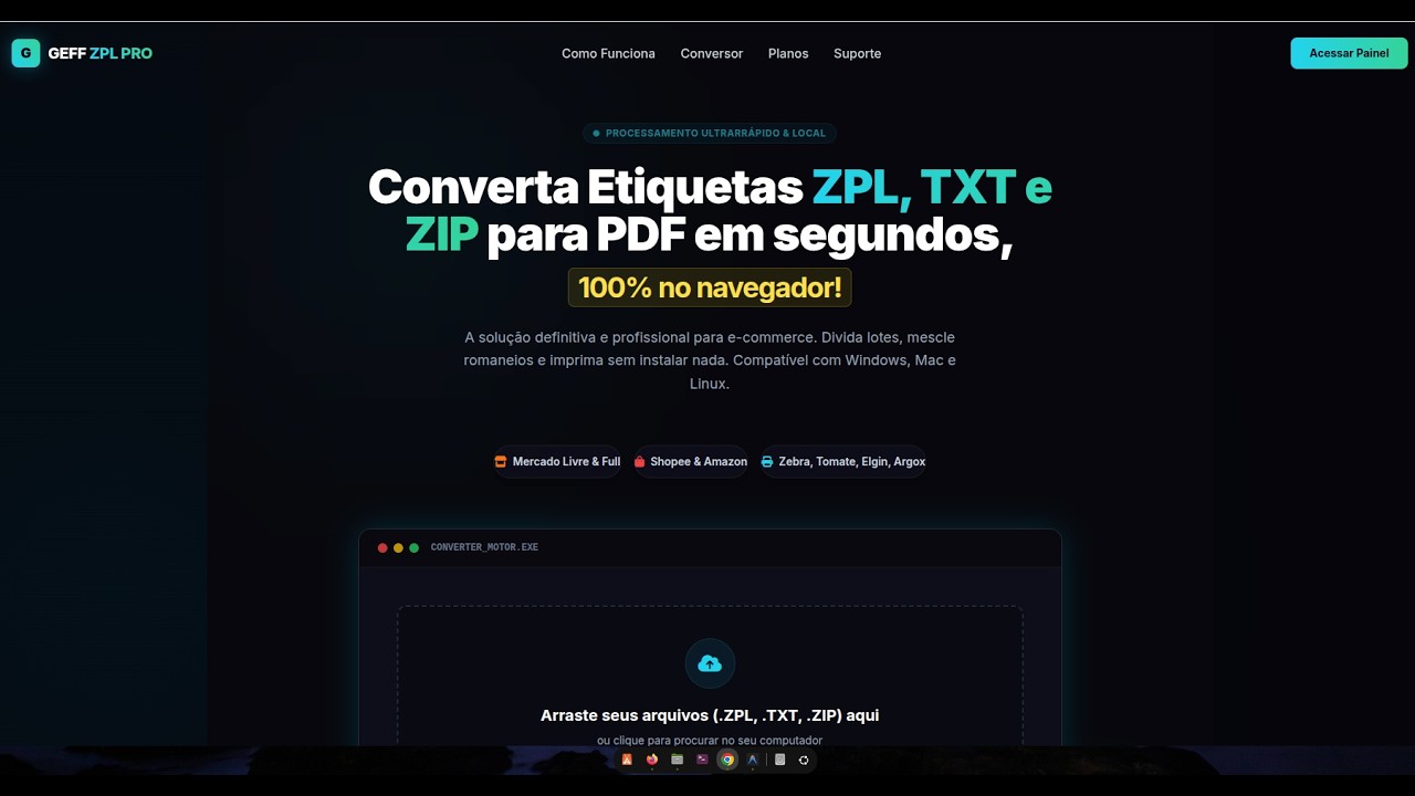 Como Converter Etiqueta ZPL para PDF | Shopee com Romaneio e Mercado Livre Full