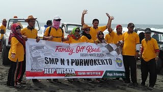 preview picture of video 'SMP N 1 PURWOKERTO Bersama JEEP WISATA KEBUMEN  offroad susur pantai Menuju Menganti'