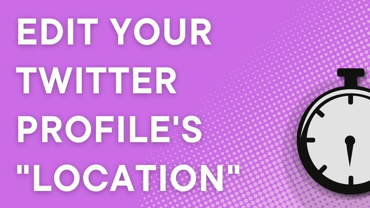 Edit your Twitter Profile's 