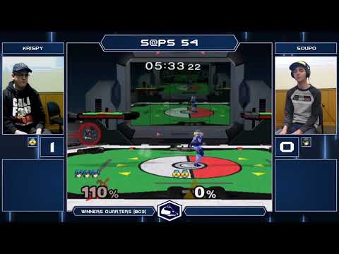 S@PS 54 Melee Singles - Krispy (Sheik) vs Soupo (Marth) - Winners Quarters