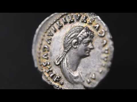 Julia Titi, Denarius, 80-81, Rome, Rzadkie, Srebro, AU(55-58), RIC:388