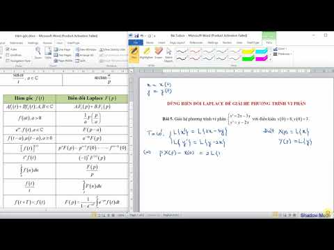 Ứng dụng biến đổi Laplace để giải hệ phương trình vi phân |