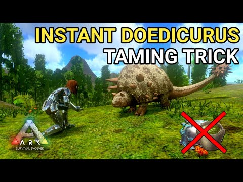 How To Tame High Level(435) Doedicurus, Fast Taming Trick | ARK Survival Evolved Mobile