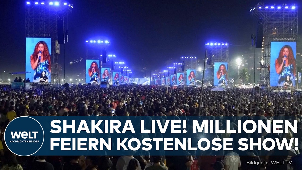 RIO DE JANEIRO: Über zwei Millionen Menschen! Shakira sorgt mit Gratis-Konzert für Ausnahmezustand!