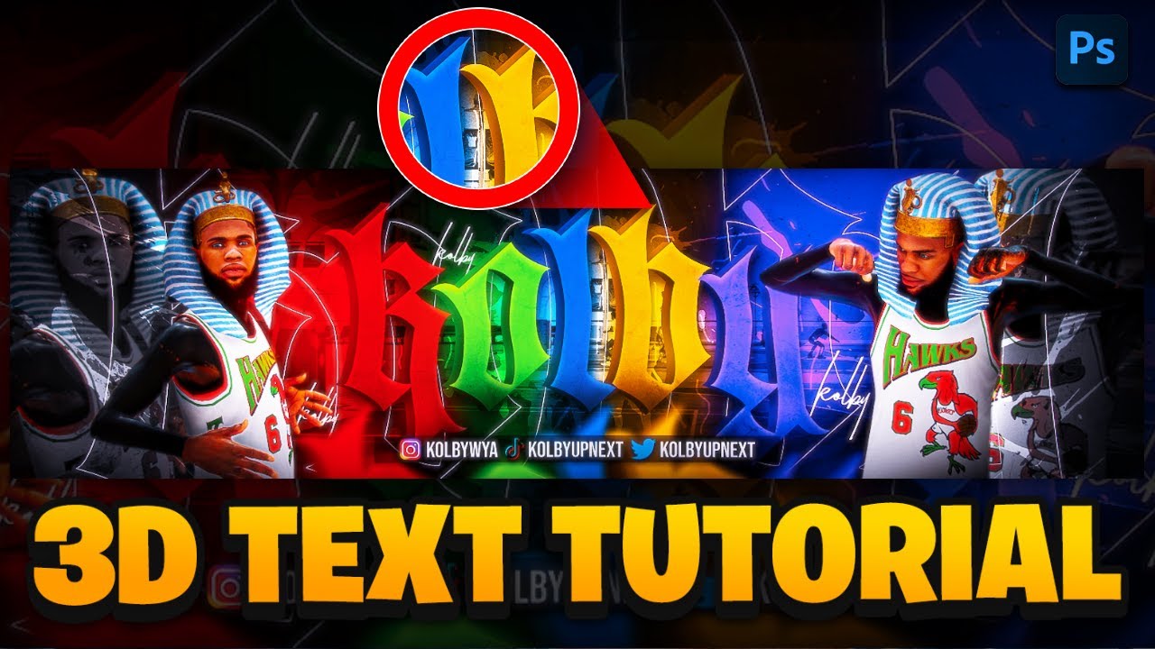 Photoshop Tutorial: How To Make Fire 3D For A YouTube Banner + FREE PSD! Simple 3D Text Tutorial!