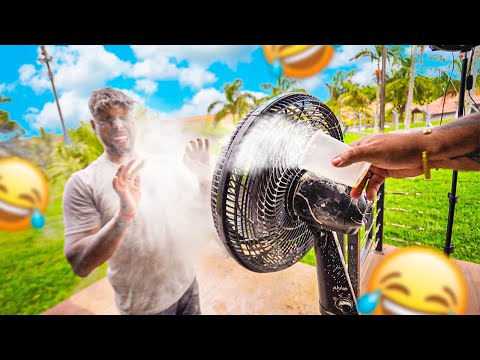 I trolled my friends by putting flour in their faces 😂😂