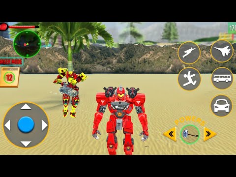 Robot Ordu Otobüsü Oyunu #5 - Multiple Army Bus Red Robot Car Transformation - Android Gameplay
