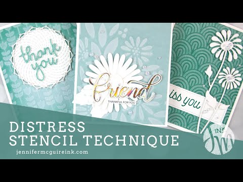 Distress Stencil Technique + NEW Speckled Egg Distress Color