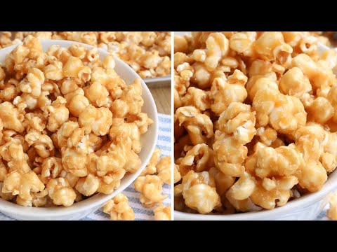 Easy Caramel Popcorn 😋
