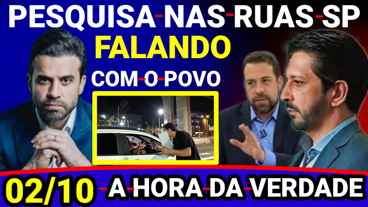 PABLO MARÇAL VAI VENCER NO PRIMEIRO TURNO? PESQUISA NAS RUAS DE SÃO FALANDO COM O POVO AGORA 02/10 !