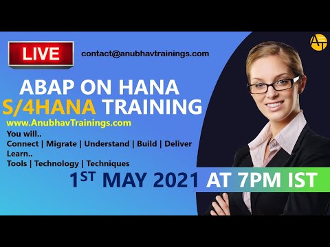 LIVE demo ABAP on HANA cum S 4HANA Training | 9th April 2022 | 7 PM IST | CDS Views AMDP Fiori