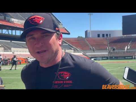 Oregon State HC Jonathan Smith Talks Fall Camp Scrimmage 1 8:12:13